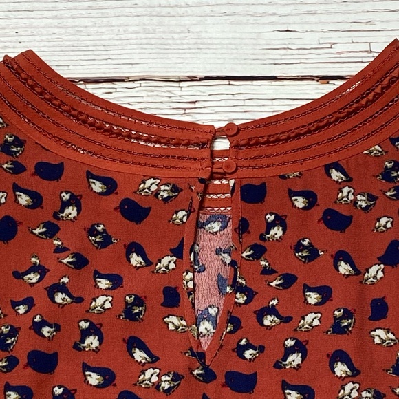 Anthropologie Meadow Rue Sanna Bird Print Top Sz S - Picture 15 of 16